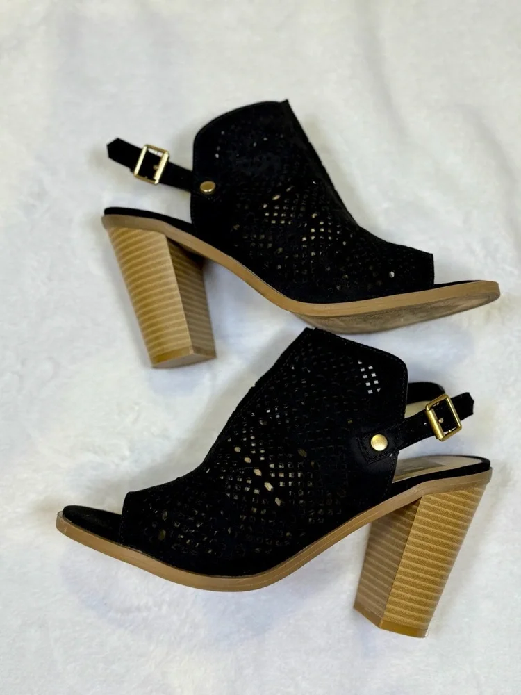 Dolce Vita Peep‎ Toe Booties Womens Size 7.5 - Picture 5 of 7